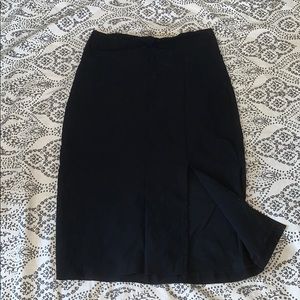 Black pencil skirt.